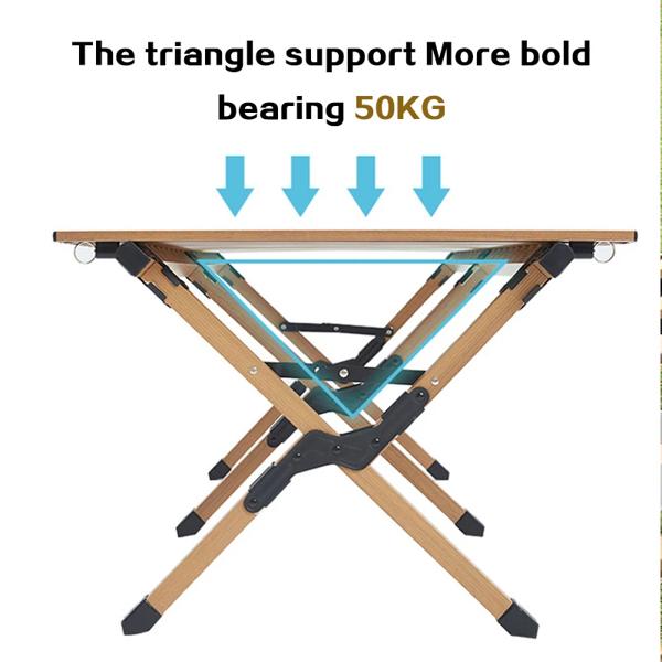 屋外ポータブル折りたたみ式ダイニングテーブル 卵ロールテーブル