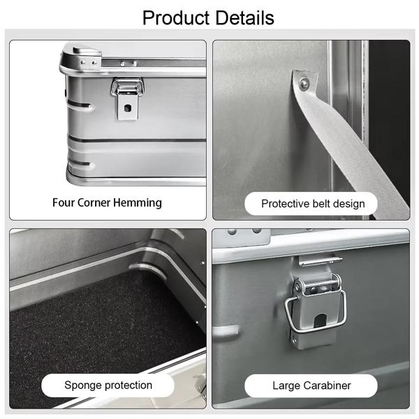 30-80L キャンプピクニック旅行アルミ合金大容量ボックスアクセサリー収納袋ハイキングアクセサリー屋外保管 30-80L キャンプピクニック旅行アルミ合金大容量ボックスアクセサリー