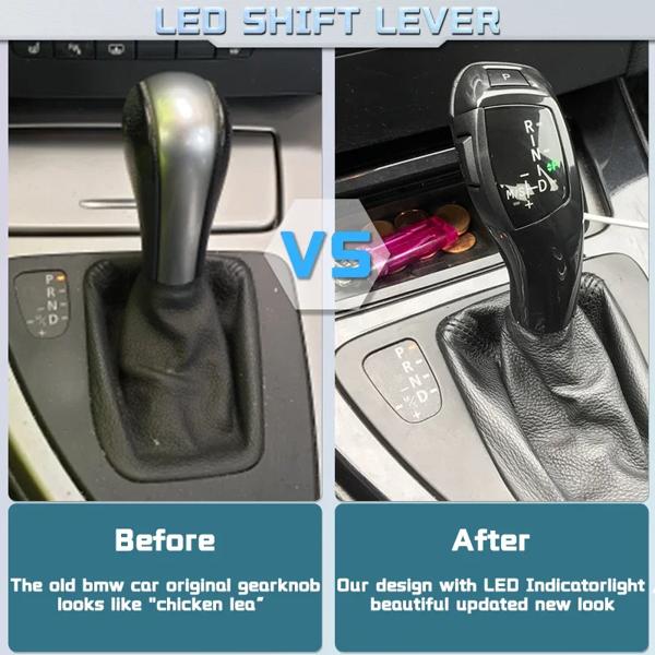 LEDギアシフトノブレバー,自動アクセサリー,BMW 1, 3,5,6シリーズ,e90,e60,e46,2d,4d,e39,e53,e92,e87,e93 e83、x3、e89_1