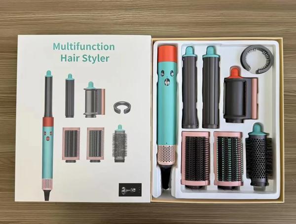 7-in-1 多機能ヘアドライヤー カーリングアイロン ストレートアイロン 熱風コーム スタイリングキット 家庭でサロンのような結果 ヘアカーラー 4-in-1