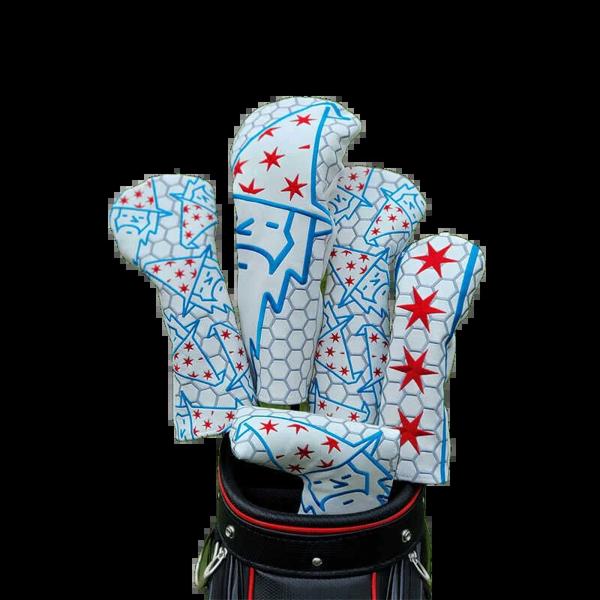 ウィザードゴルフヘッドカバーウッドドライバー保護ヘッドカバーナンバーフェアウェイPUゴルフヘッドカバーゴルフアクセサリー