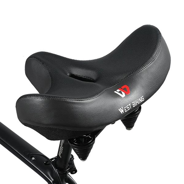 WEST BIKING 人間工学に基づいたソフト自転車サドル広げる厚みのあるクッションパッド MTB ロードバイクサドル快適な通気性サイクリングシート
