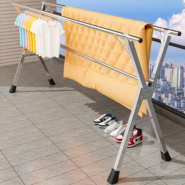 頑丈なハンガー移動式滑り止め省スペース折りたたみ式乾燥ラック屋外スカートハンガーホームアクセサリー
