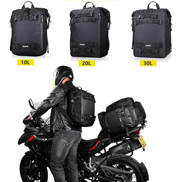 防水オートバイテールバッグ アウトドアドライラゲッジバッグ モーターサイクルシートバックパック トラベル 10l 20l 30l