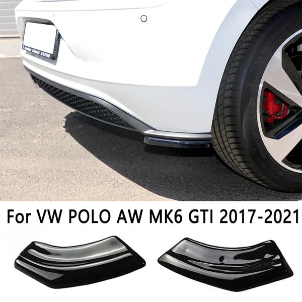 Vw ポロ Mk6 AW GTI R-Line 2017-2021 PRE-Lci 車のリアバンパーサイドスプリッターマックストンスタイルリアバンパーディフューザースポイラーチューニング