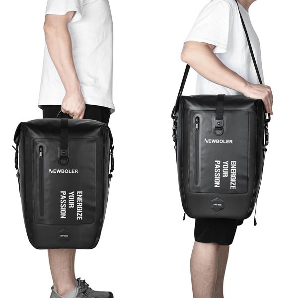 NEWBOLER 100% 防水バイクバッグ 27L 旅行サイクリングバッグ