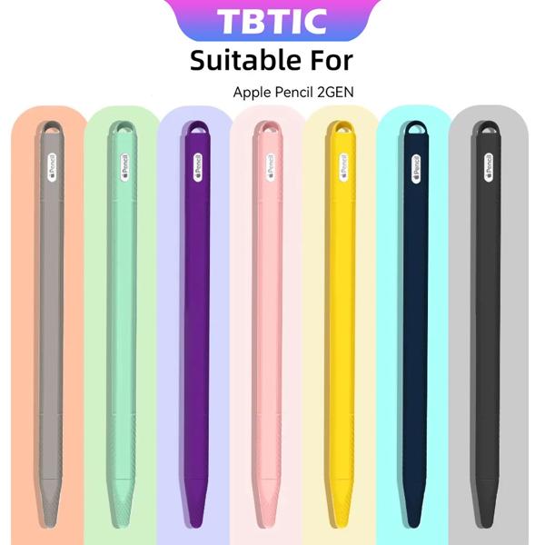 Tbtic-Apple Pencil、スタイラスタッチペンケース、ペンプロテクター、ipadアクセサリー、第2世代用のソフトシリコンカバー