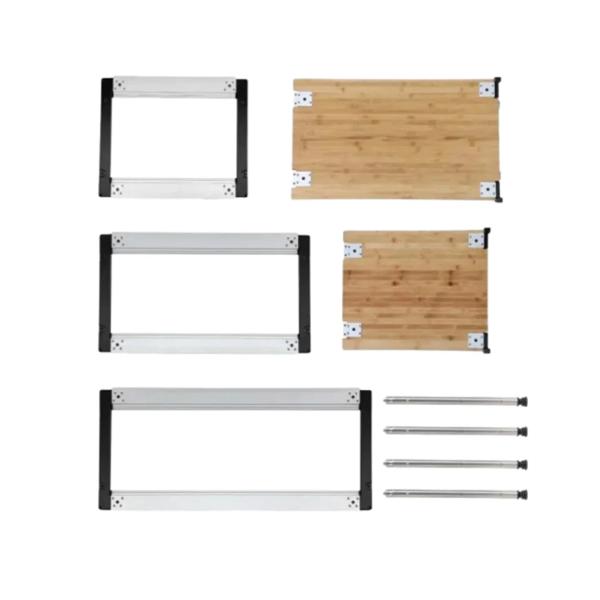 ポータブル折りたたみ式アルミニウム合金テーブル 屋外キャンプアクセサリー ステンレス鋼 無料組み合わせテーブル