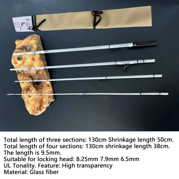 Aioushi-ガラスファイバーマルチセクショントラウトロッド,中空