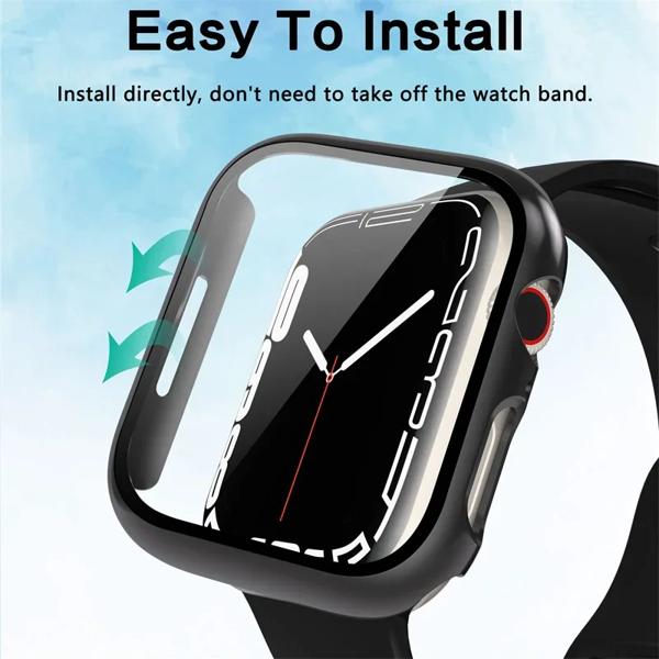 Apple Watch用スクリーンプロテクター,iwatch用ガラスカバーアクセサリー9, 8, 7, 6, SE, 5,se,44mm, 40mm, 41mm, 45mm 42mm、38mm 腕時計用パーツ