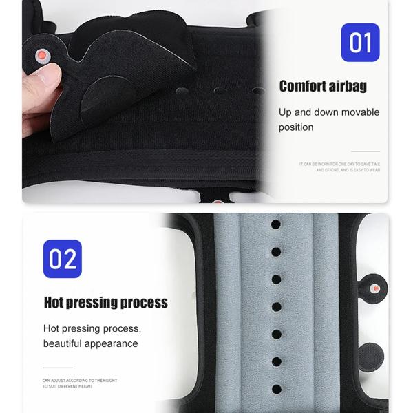 1 個 TLSO 固定脊椎ブレース、大人用軽量 & 調節可能なバックブレース、術後サポート、インフレータブルエアバッグ付き猫背 1 個 TLSO 固定脊椎ブレース、大人用軽量 & 調節可能なバックブレース、術