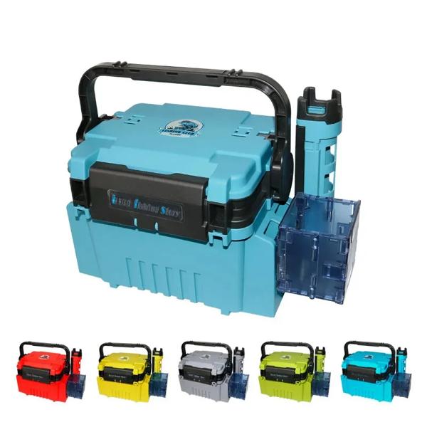 多機能釣り道具ボックス,大容量の2層コンテナ,釣り用アクセサリー