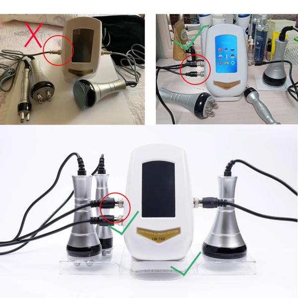 3 in 1無線周波数スリミングマシン,超音波キャビテーション,赤色