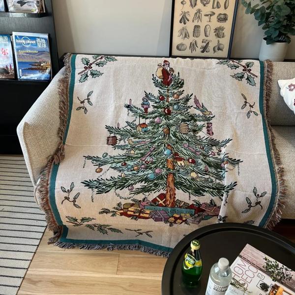 Nutcrackerクリスマスツリースタースローブランケット、ソフトベッドキルト、家庭用クリスマスデコレーション、新しい年のギフト、2024