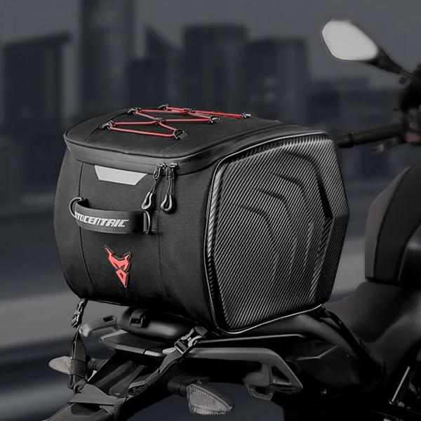 Motocentric 防水オートバイヘルメットバッグ多機能オートバイ後部座席バッグ大容量オートバイバッグライダーバックパック