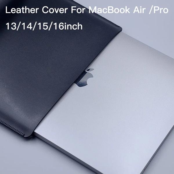 超薄型レザーラップトップケース,Apple Macbook Air,m2,pro 13, 14, 16,高品質,2020用カバーケースの通販は 4,625円