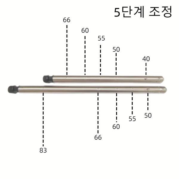 キャンプ用伸縮式igtテーブル脚、高さ調節可能、5ギア、304ステンレス鋼、40-50-55-60-66脚_3
