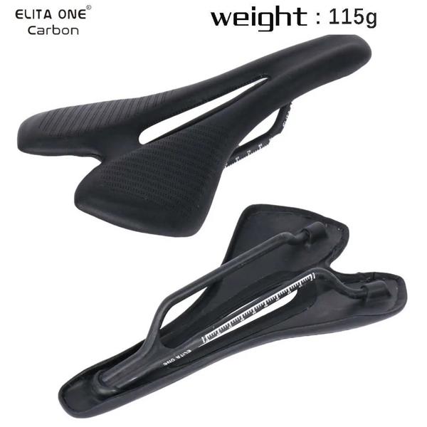 Elita-超サドル付きカーボン自転車サドル レザー 軽量 マウンテンバイク ロードバイク 270x143mm  115g