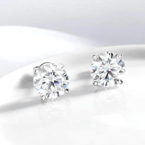 Smyoue 各 0.2-2CT GRA 認定モアッサナイト スタッド ピアス 女性用 4 爪スパークリング ウェディング パーティー ジュエリー スターリングシルバー S925_1