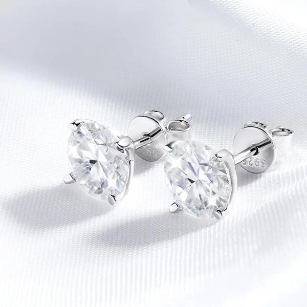 Smyoue 各 0.2-2CT GRA 認定モアッサナイト スタッド ピアス 女性用 4 爪スパークリング ウェディング パーティー ジュエリー スターリングシルバー S925_2