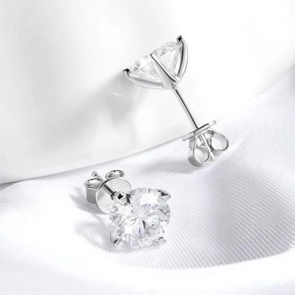 Smyoue 各 0.2-2CT GRA 認定モアッサナイト スタッド ピアス 女性用 4 爪スパークリング ウェディング パーティー ジュエリー スターリングシルバー S925_3