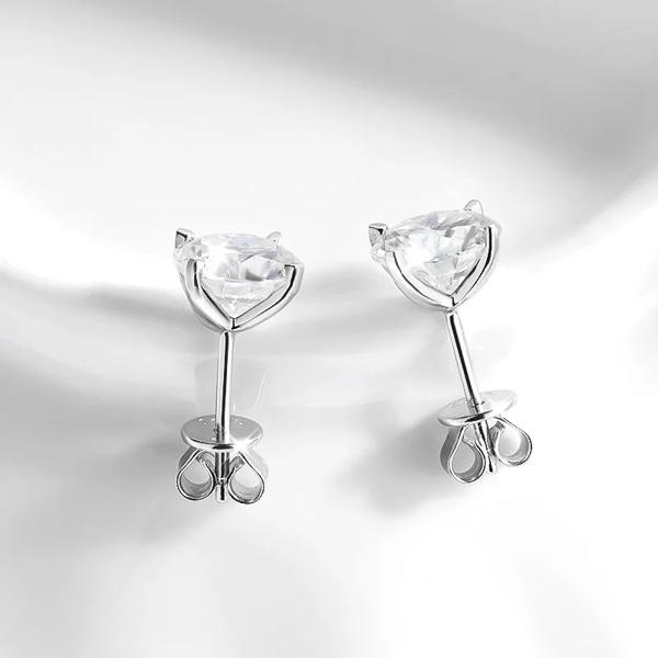 Smyoue 各 0.2-2CT GRA 認定モアッサナイト スタッド ピアス 女性用 4 爪スパークリング ウェディング パーティー ジュエリー スターリングシルバー S925_4
