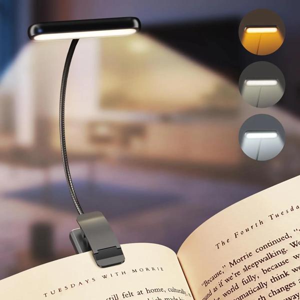 14Led ブックライト USB 充電式読書灯ウォームクールホワイト昼光ポータブル柔軟な簡単クリップ夜の読書ランプ