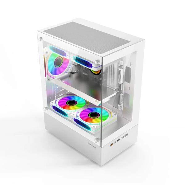 パワートレイン幻想領域コンピュータケース M-ATX ITX シービュールームサイド透明デスクトップシャーシサポート 240 ウォータークーラー_2