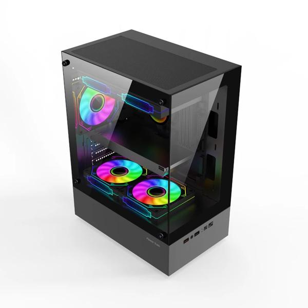 パワートレイン幻想領域コンピュータケース M-ATX ITX シービュールームサイド透明デスクトップシャーシサポート 240 ウォータークーラー_3