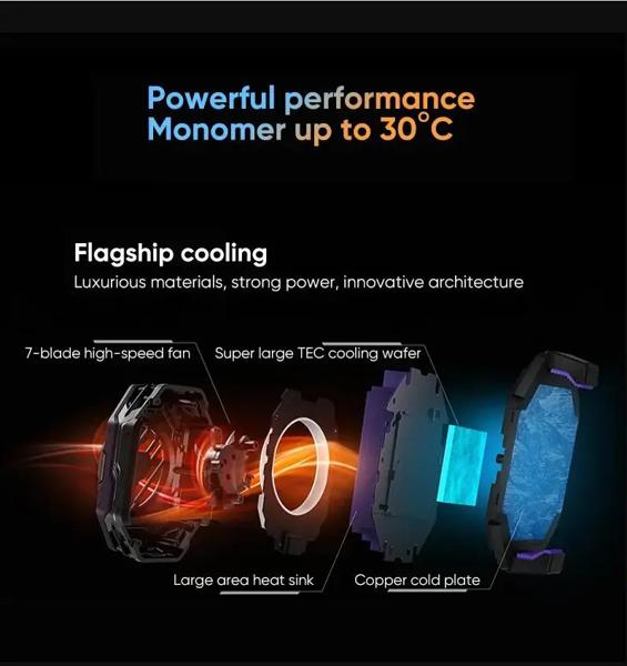 Black Shark Fun Cooler 2 Pro Funcooler 冷却 温度表示付き iPhone Xiaomi Redmagic Black Shark 電話用_4