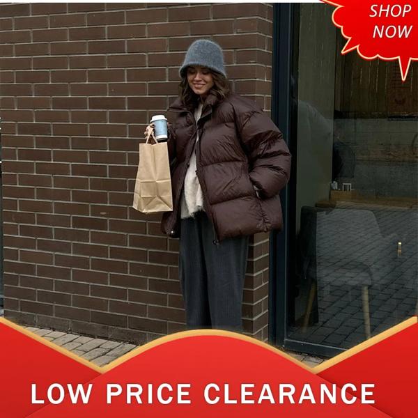 コットンジッパーコート,スタンドアップカラー,女性用,ショートダウンジャケット,カジュアル,モノクロ,長袖,通勤用アウター,ファッション,冬,新しい,2024