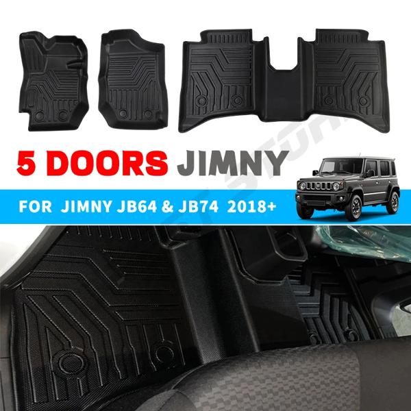 スズキjimny、5ドア、tpe、lhd、rd、自動伝送、手動伝送、jb64、jb74、アクセサリ、lhd、3個、セット、2023、2024用の車のフロアマットの通販は
