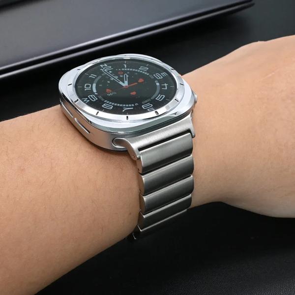 サムスンギャラクシーウォッチ用チタンストラップ,メンズリンクブレスレット,バックル付きステンレススチールバンド,ウルトラ7,ラグジュアリー,47mm,316l