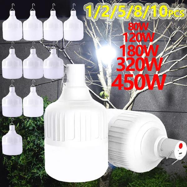 ポータブルランタンハイパワー USB 充電式 LED 非常灯フック屋外キャンプテントランタン照明懐中電灯電球