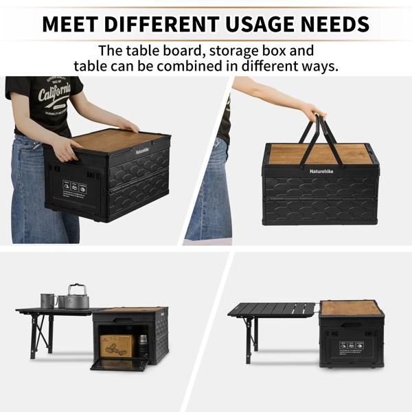 NATUREHIKE-ポータブルで折りたたみ可能なピクニックテーブル キャンプ
