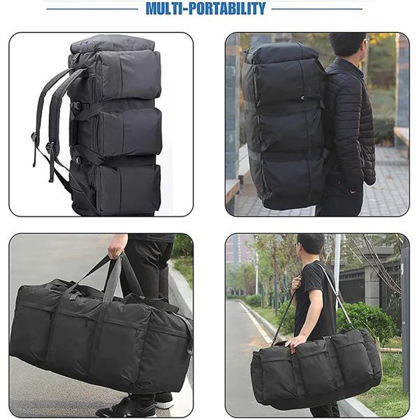 100L キャンプバッグ旅行バックパック男性用大型荷物アウトドアショルダーハイキングトレッキング観光戦術的な機内持ち込みダッフル週末_1