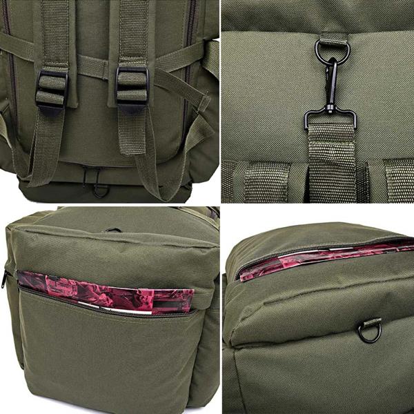 100L キャンプバッグ旅行バックパック男性用大型荷物アウトドアショルダーハイキングトレッキング観光戦術的な機内持ち込みダッフル週末_3