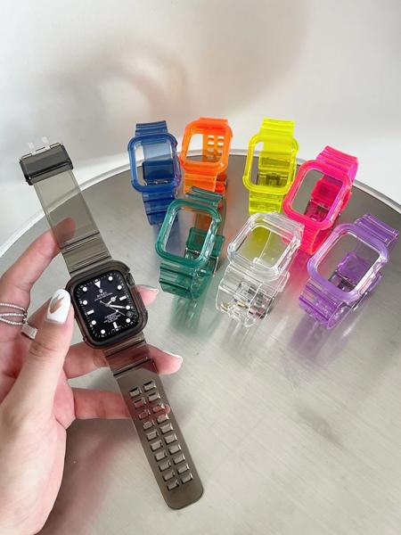 Apple Watch,ケース,ストラップ,アクセサリー用の透明なシリコンブレスレット42mm、38mm