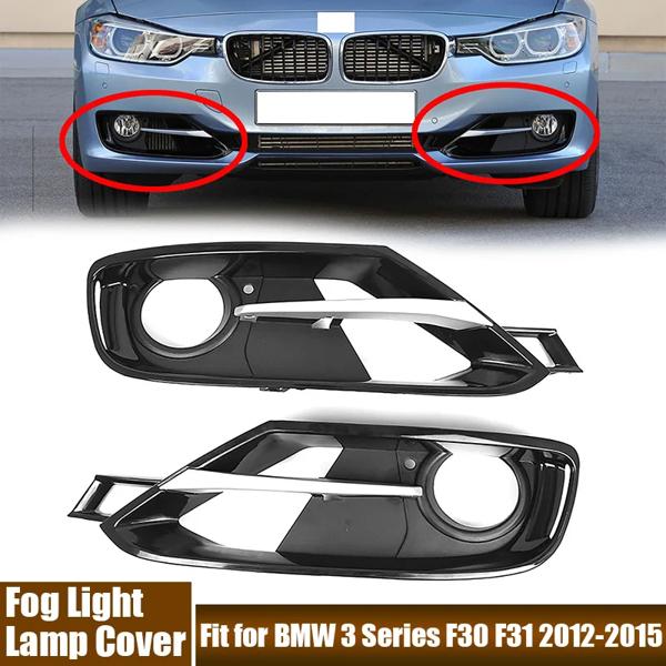 真新しいフロントフォグランプ,ランプカバー,BMW 3シリーズ,f30,f31,2012-2015,w trims,スポーツライン付き,2個ペア