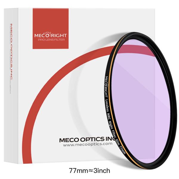 Mecoright クリアナチュラルナイトフィルター光害軽減星空 UV キヤノンソニーニコンカメラレンズ 43 58 67 77 82 95 ミリメートル