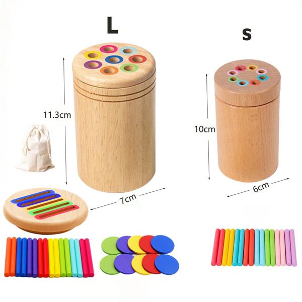 木製マッチングおもちゃモンテッソーリカラーマッチングソート