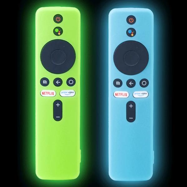 Xiaomi Mi TV用の明るいケース リモコン付きシリコンケース 耐衝撃性 miスティックと互換性あり1080p リモコン