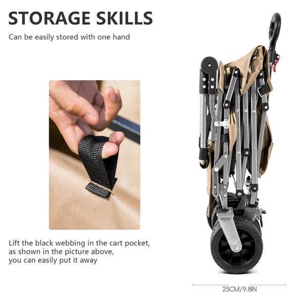 BISINNA キャンプワゴンカート折りたたみユーティリティヘビーデューティ大容量トロリーアウトドアショッピングピクニック折りたたみハンドトラック BISINNA キャンプワゴンカート折りたたみユーティリティヘビー