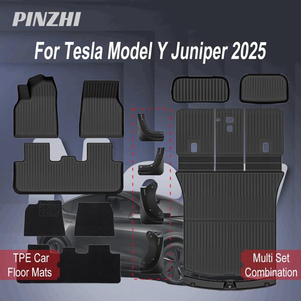 テスラ新型モデルY ジュニパー 2025 TPEフロアマット 防水荷物マット