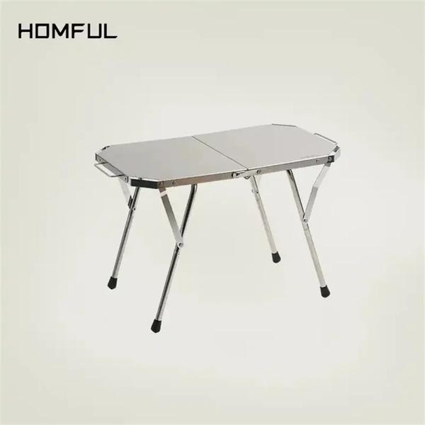 Homful-Outdoor Camping Furniture ステンレス鋼 ポータブル 調整可能 折りたたみ式 グランピング ピクニック食器 人気