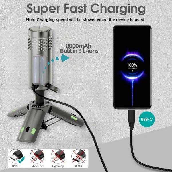 伸縮式キャンプライト充電式屋外ストレッチランタン調光磁気非常灯停電用