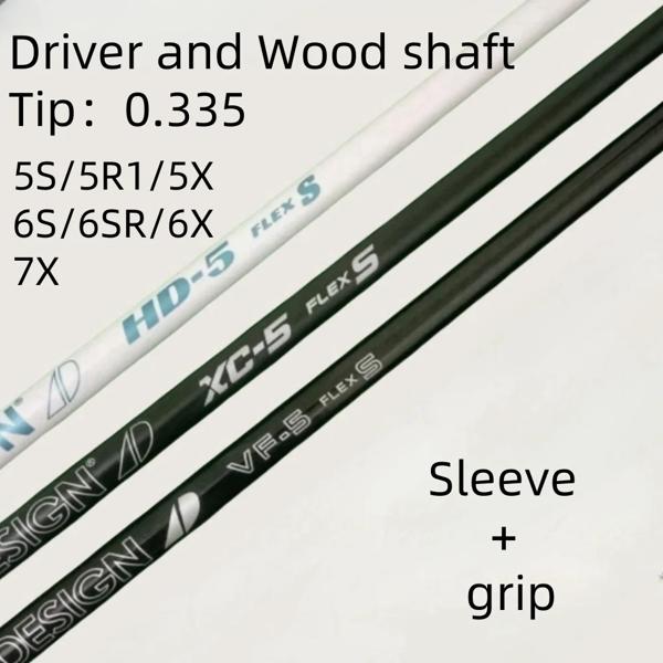 ゴルフクラブシャフト tou d VF / HD / XC 5/6/7 S/SR/R/X グラファイトシャフトドライバーと木製シャフトフリーアセンブリスリーブゴルフ