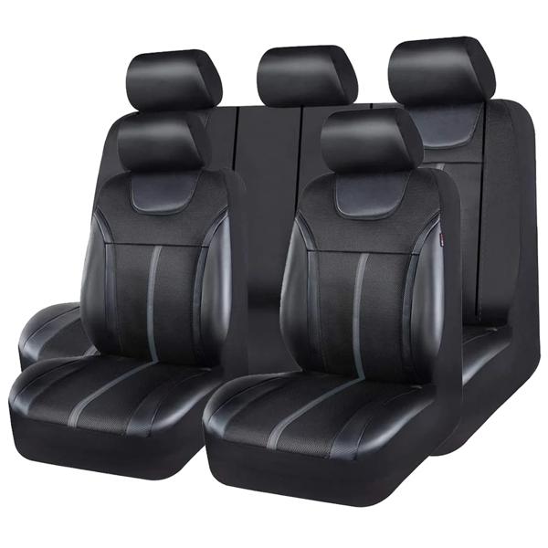 車のニットとメッシュのレザーカバー,ほとんどの車と互換性のあるインテリアアクセサリーのセット