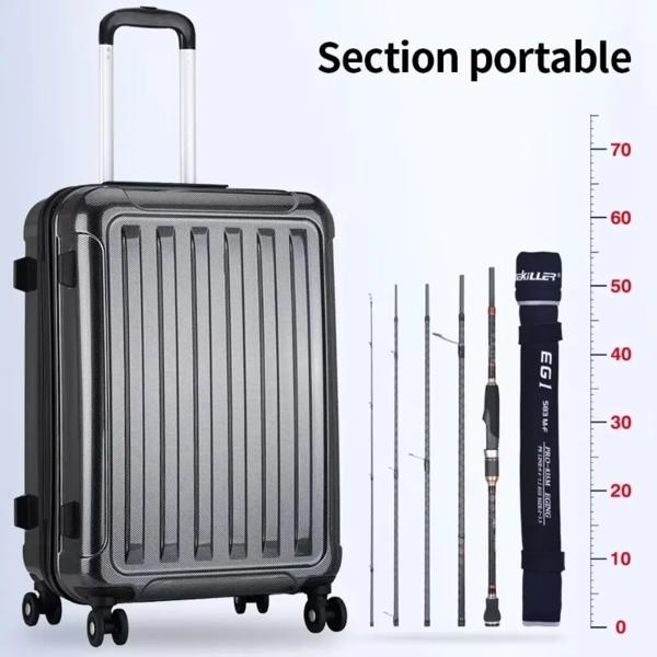 新型高炭素ルアーキラー釣り竿 フルフジガイド 東レ製ポータブル釣り竿 764ML/835M 日本製 エギ竿 エギ釣り 新型高炭素ルアーキラー釣り竿 フルフジガイド 東レ製ポータブル釣り竿