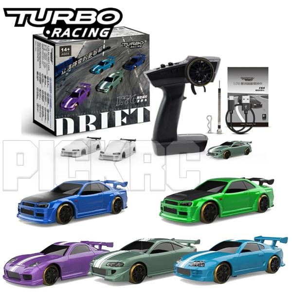 子供と大人のためのジャイロラジオ付きRC電気自動車 ターボレーシング 完全比例玩具 1:76 c64 c65 c61 c62 c63